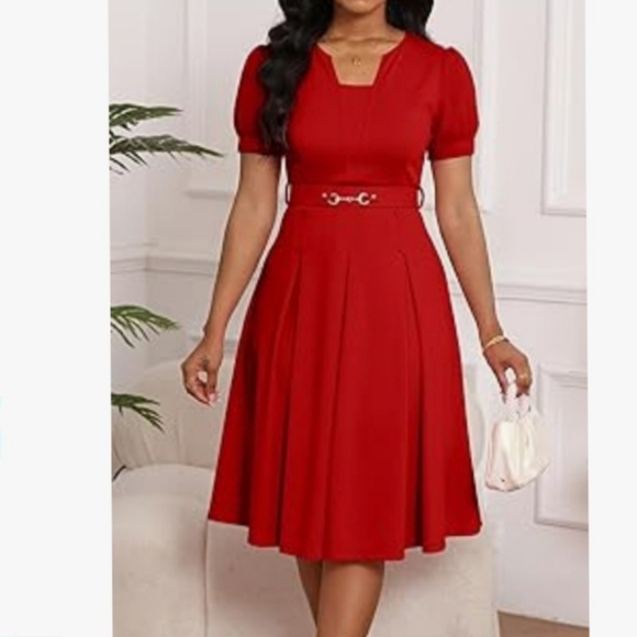 NWT Elainone Fit & Flare Red Dress - Large - Picture 7 of 7
